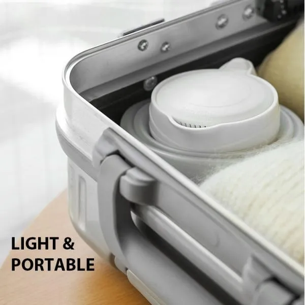 0.7L Portable Food Grade Silicone Boil Quickly & Dry Protection Foldable Electric Kettle for Travel Camping Home - EU Plug