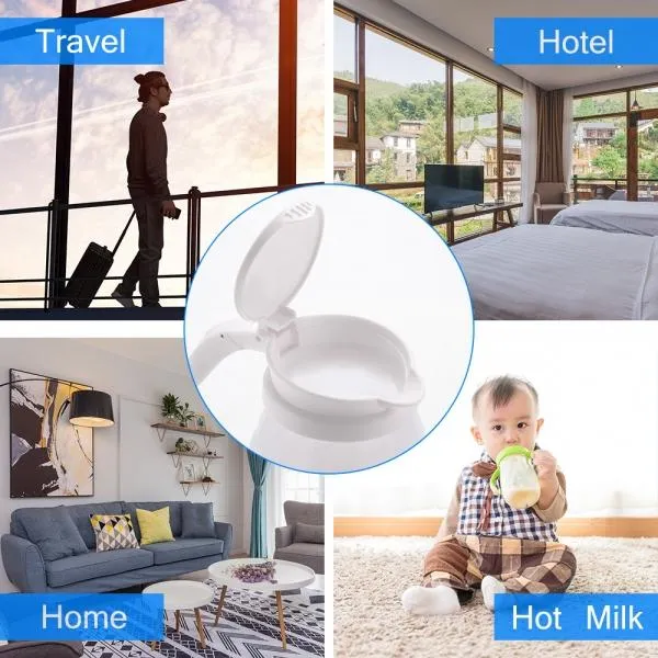 0.7L Portable Food Grade Silicone Boil Quickly & Dry Protection Foldable Electric Kettle for Travel Camping Home - EU Plug