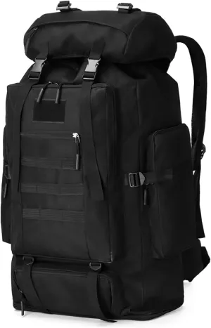 100L Outdoor Hiking Backpack, Expandable Water-Resistant Oxford Fabric Rucksack, Large Travel Daypack for Camping, Climbing, and Backpacking