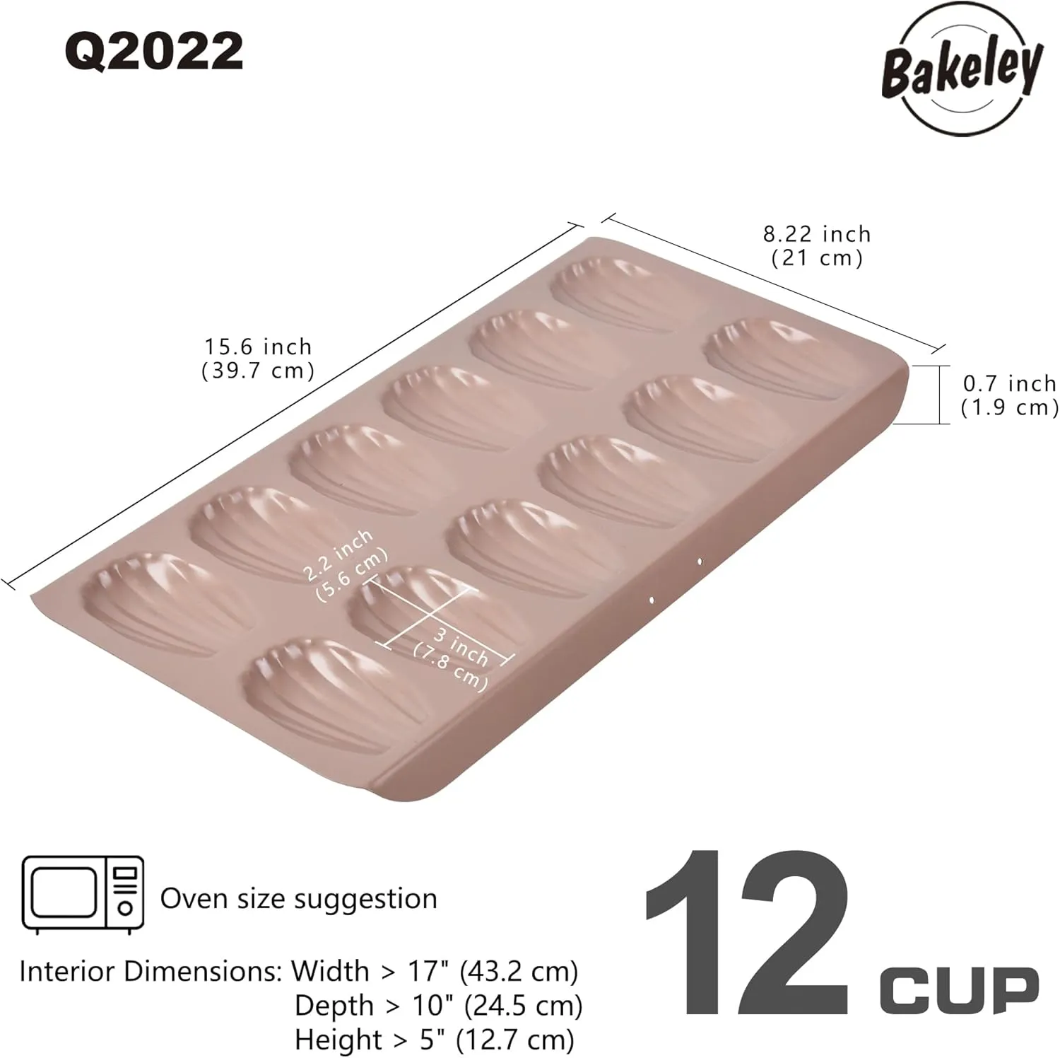 12Cavity Madeleine Pan