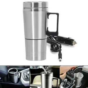 12v Stainless Steel Electric Kettle Portable Tea Maker And Heater For Camping