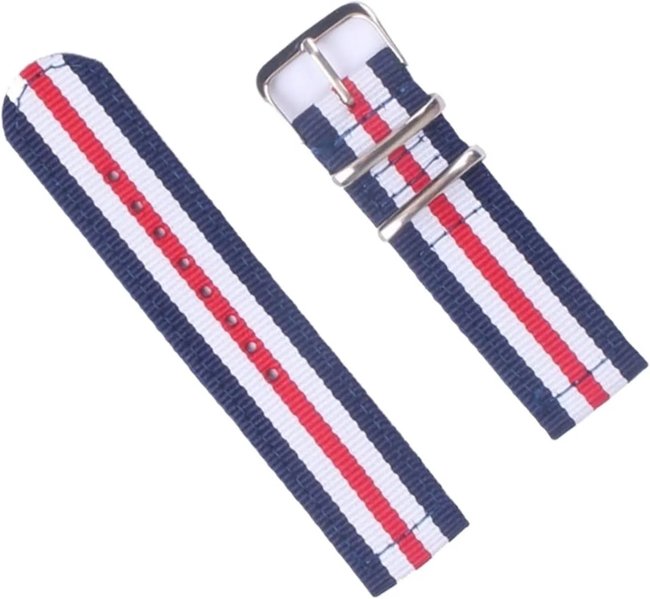 18mm 20 Mm 22mm 24mm Fit For Cambo Stripe Fabric Nylon Watchband Watch Strap Bands Buckle Stainless Steel Buckle