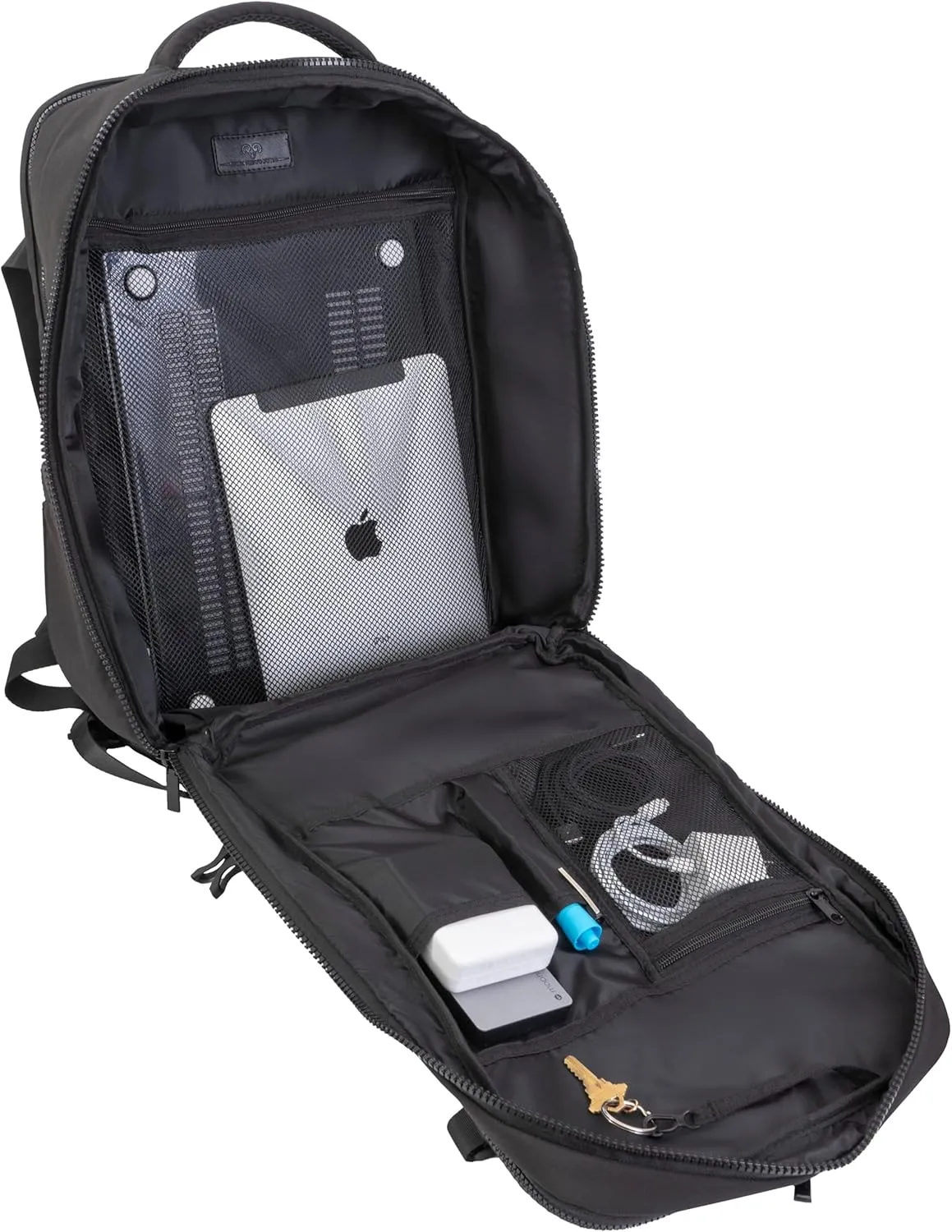 19 Inch Sport Nylon Jackson Expandable Workbook Backpack (Black)