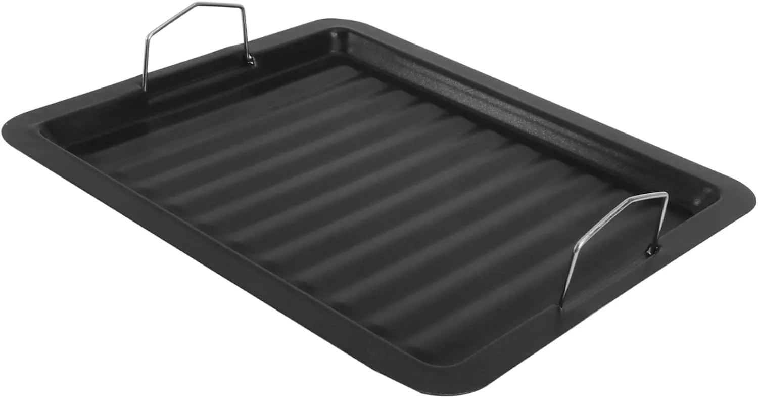 1Pc Non Stick Grilling Pan for Outdoor Bbq Lightweight Household Frying Plate Heat Resistant for Weekend Gatherings and Camping