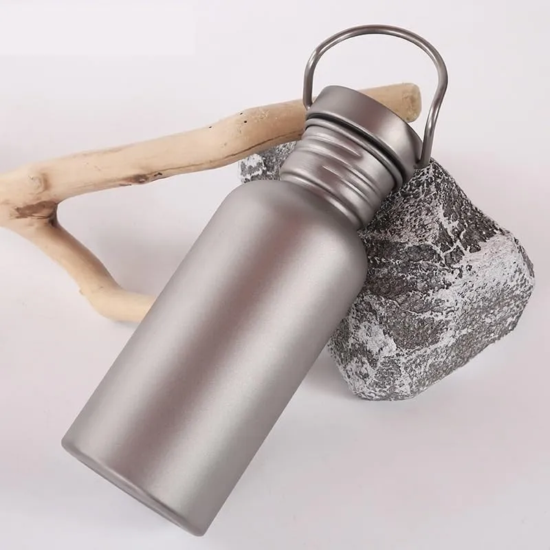 1PC Pure Titanium Outdoor Sports Kettle Camping Riding 430ML Large Capacity Single-layer Water Cup