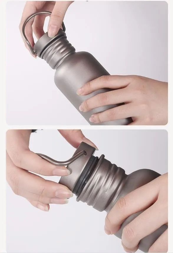 1PC Pure Titanium Outdoor Sports Kettle Camping Riding 430ML Large Capacity Single-layer Water Cup