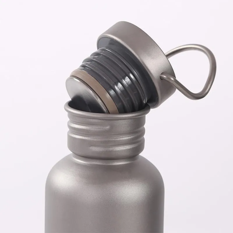 1PC Pure Titanium Outdoor Sports Kettle Camping Riding 430ML Large Capacity Single-layer Water Cup