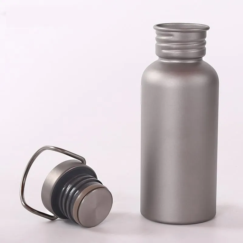 1PC Pure Titanium Outdoor Sports Kettle Camping Riding 430ML Large Capacity Single-layer Water Cup