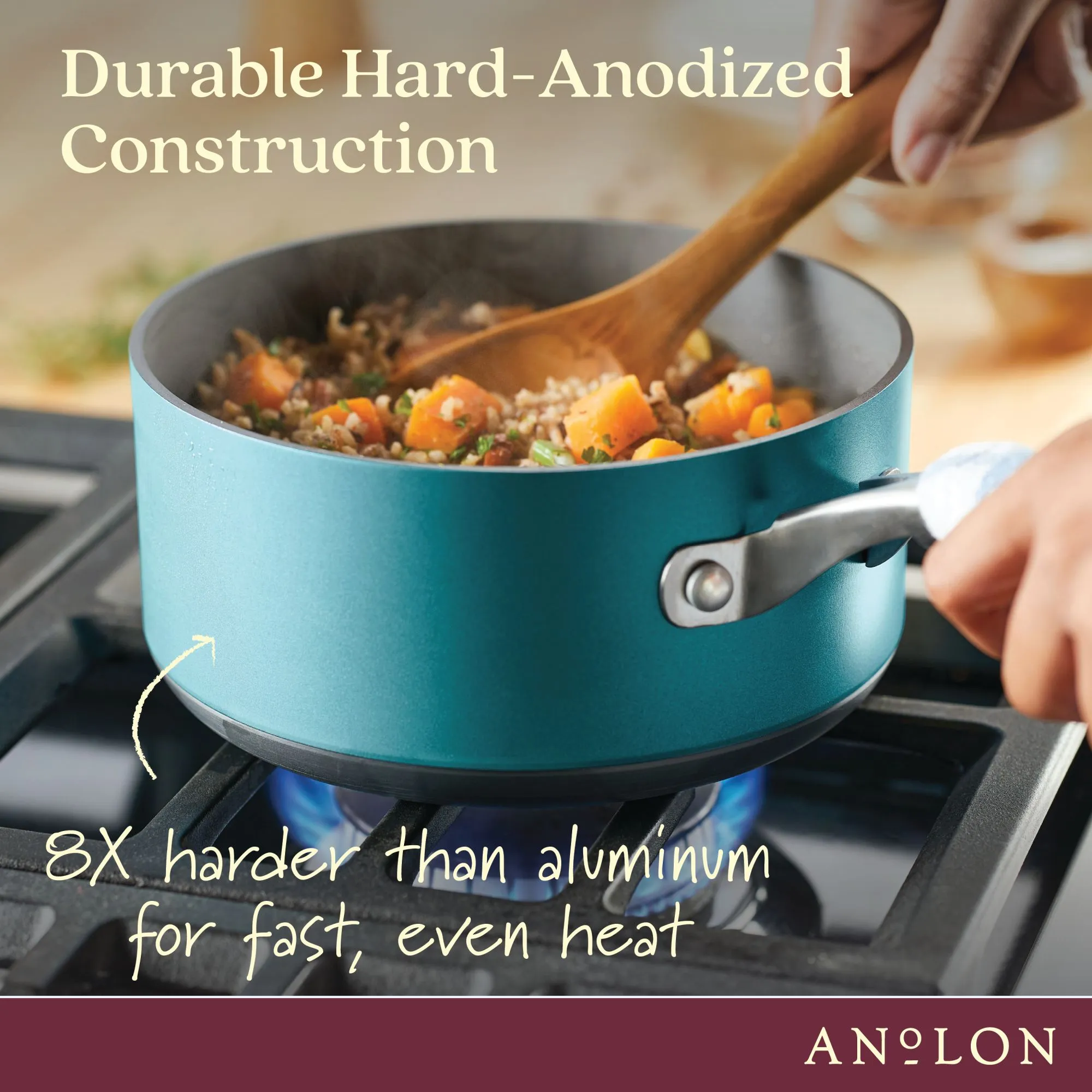 2-Quart Hard Anodized Nonstick Sauce Pan with Lid