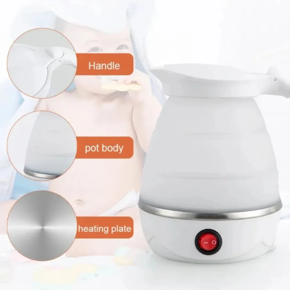 220V 0.6L Foldable Electric Espresso Pots Portable Travel Essentials Kettle Adjust Temperature Coffee Pot Tea Coffeeware Teaware