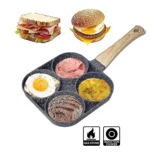 2/4 Hole Frying Pot Pan Thickened Omelet Pan Non-stick Egg Pancake Steak Pan
