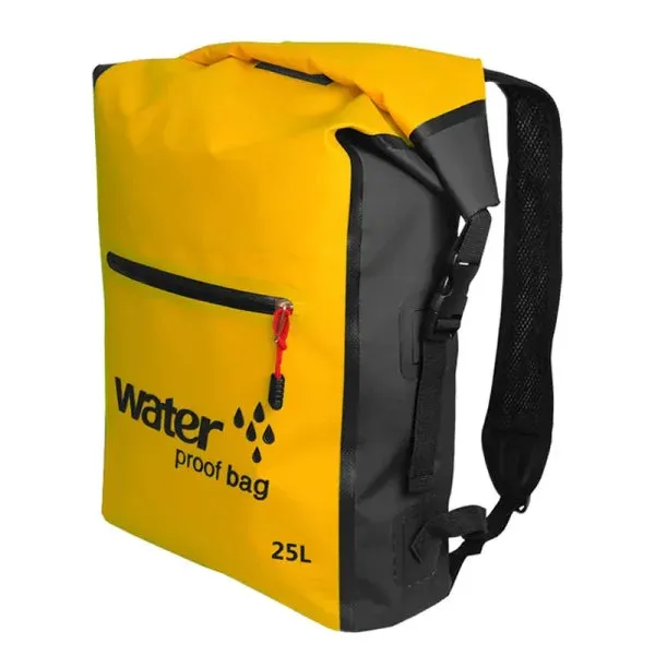 25L PVC Waterproof Dry Bag with Double Straps for Outdoor Activities