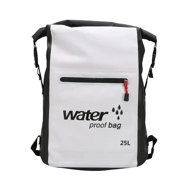 25L PVC Waterproof Dry Bag with Double Straps for Outdoor Activities