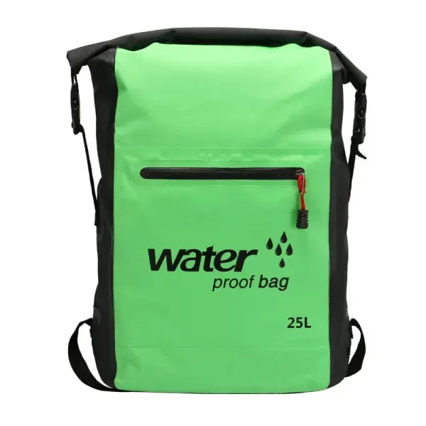 25L PVC Waterproof Dry Bag with Double Straps for Outdoor Activities
