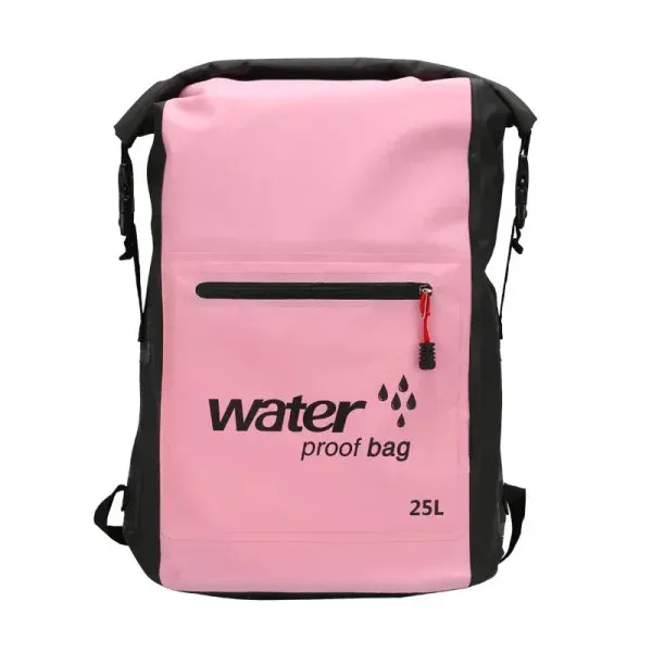 25L PVC Waterproof Dry Bag with Double Straps for Outdoor Activities