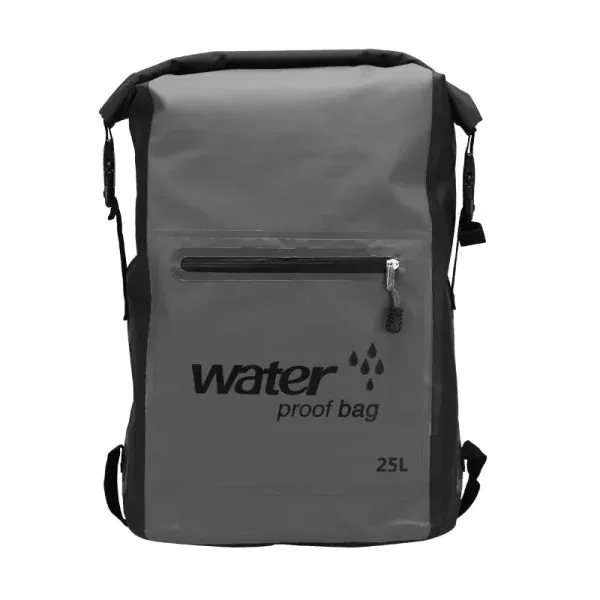 25L PVC Waterproof Dry Bag with Double Straps for Outdoor Activities