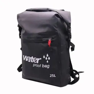 25L PVC Waterproof Dry Bag with Double Straps for Outdoor Activities