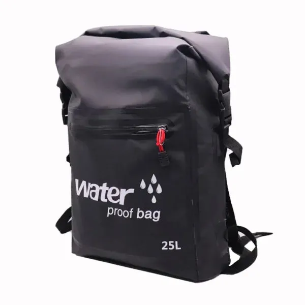 25L PVC Waterproof Dry Bag with Double Straps for Outdoor Activities