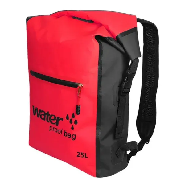 25L PVC Waterproof Dry Bag with Double Straps for Outdoor Activities