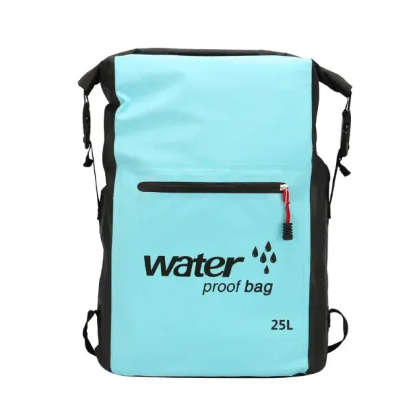 25L PVC Waterproof Dry Bag with Double Straps for Outdoor Activities