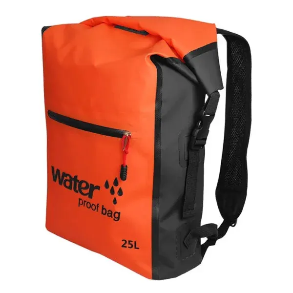 25L PVC Waterproof Dry Bag with Double Straps for Outdoor Activities