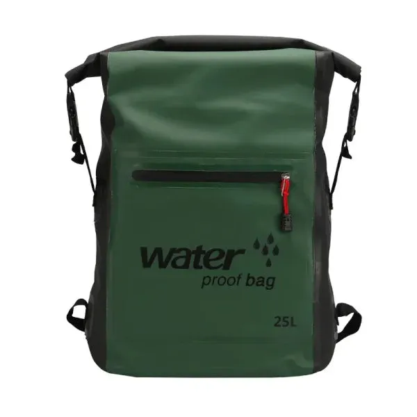 25L PVC Waterproof Dry Bag with Double Straps for Outdoor Activities