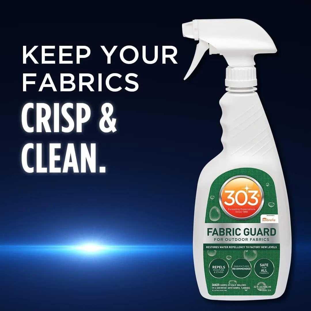 303 Fabric Guard - Restores Water and Stain Repellency To Factory New Levels, Simple and Easy To Use, Manufacturer Recommended, Safe For All Fabrics, 32oz (30606CSR)