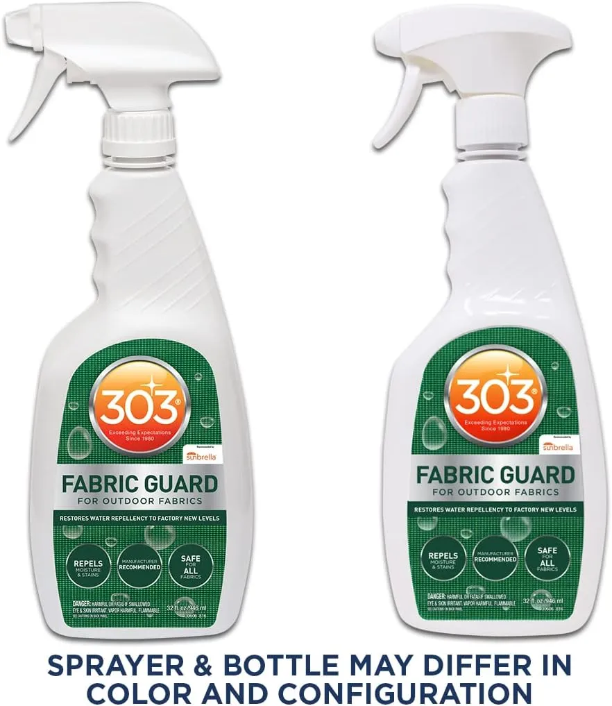303 Fabric Guard - Restores Water and Stain Repellency To Factory New Levels, Simple and Easy To Use, Manufacturer Recommended, Safe For All Fabrics, 32oz (30606CSR)