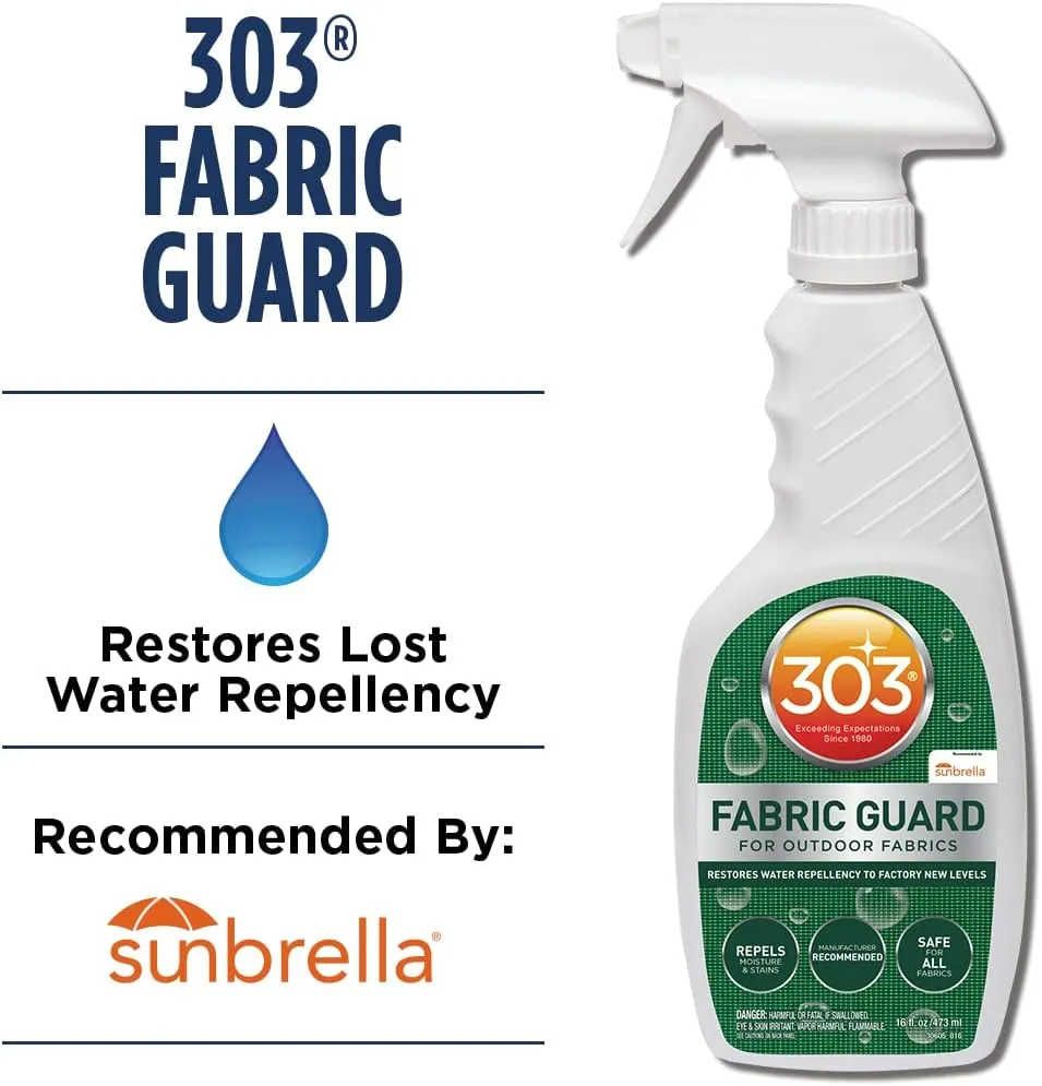 303 Fabric Guard - Restores Water and Stain Repellency To Factory New Levels, Simple and Easy To Use, Manufacturer Recommended, Safe For All Fabrics, 32oz (30606CSR)