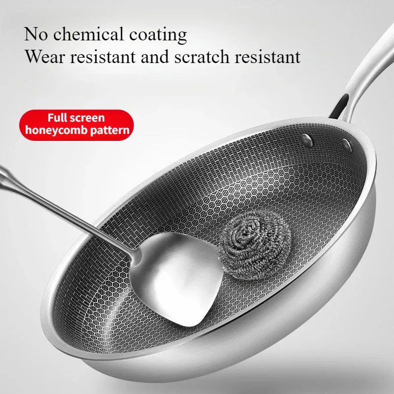 304 Stainless Steel Nonstick Frying Pan for Electromagnetic Cooking