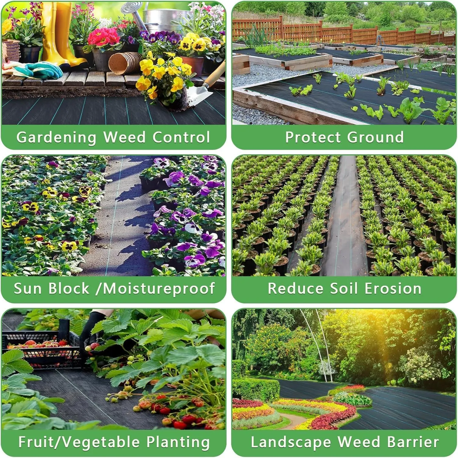 32 Garden Stakes   4ftx100ft Weed Barrier Landscape Fabric Heavy Duty, Weed Gardening Ground Cover Mat, Weed Control Garden Cloth, Woven Geotextile Fabric for Underlayment Commercial Driveway Fabric