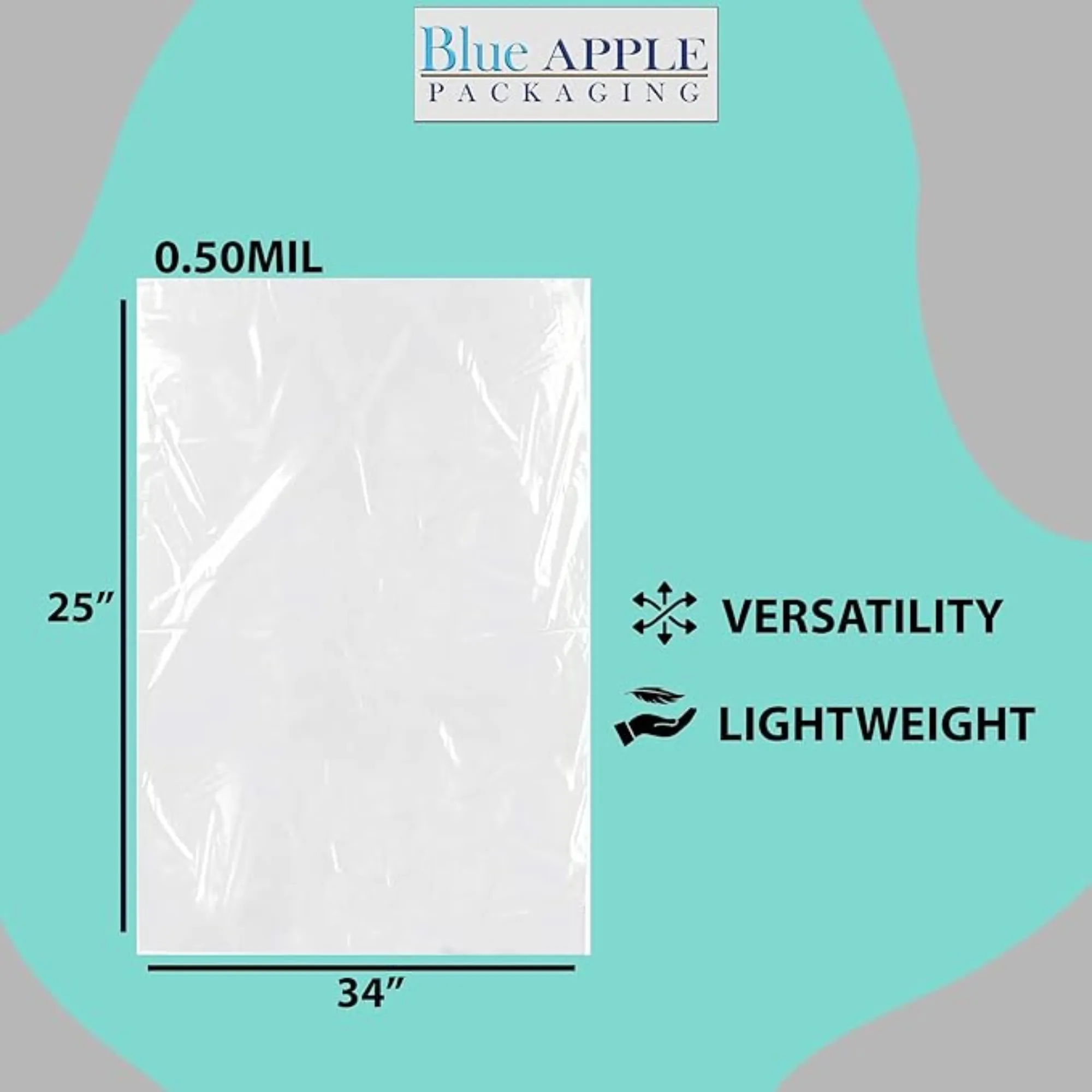34X25 inches Steam Table Pan Liners 0.5 Mil With Twist Ties HDPE