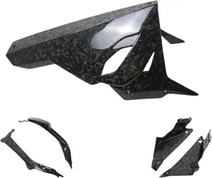 3K Full Pure Carbon Fiber Belly Pan Motorcycle Body Undertray Under Fairing Kit Compatible With BMW Compatible With S1000RR 2020  Compatible With M1000RR Akrapovic Version(Forged Carbon Weave)