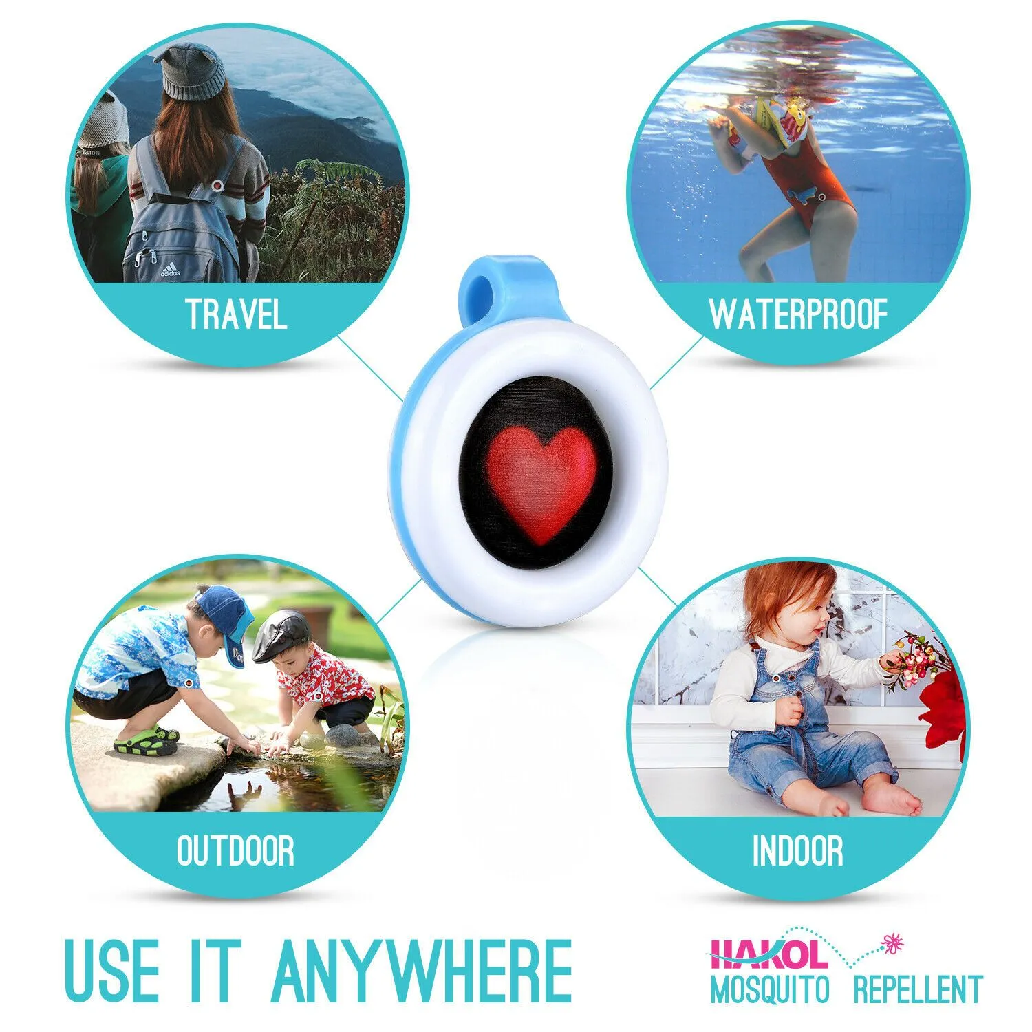 4-Pack: Clip On Mosquito, Bug & Insect Repellent