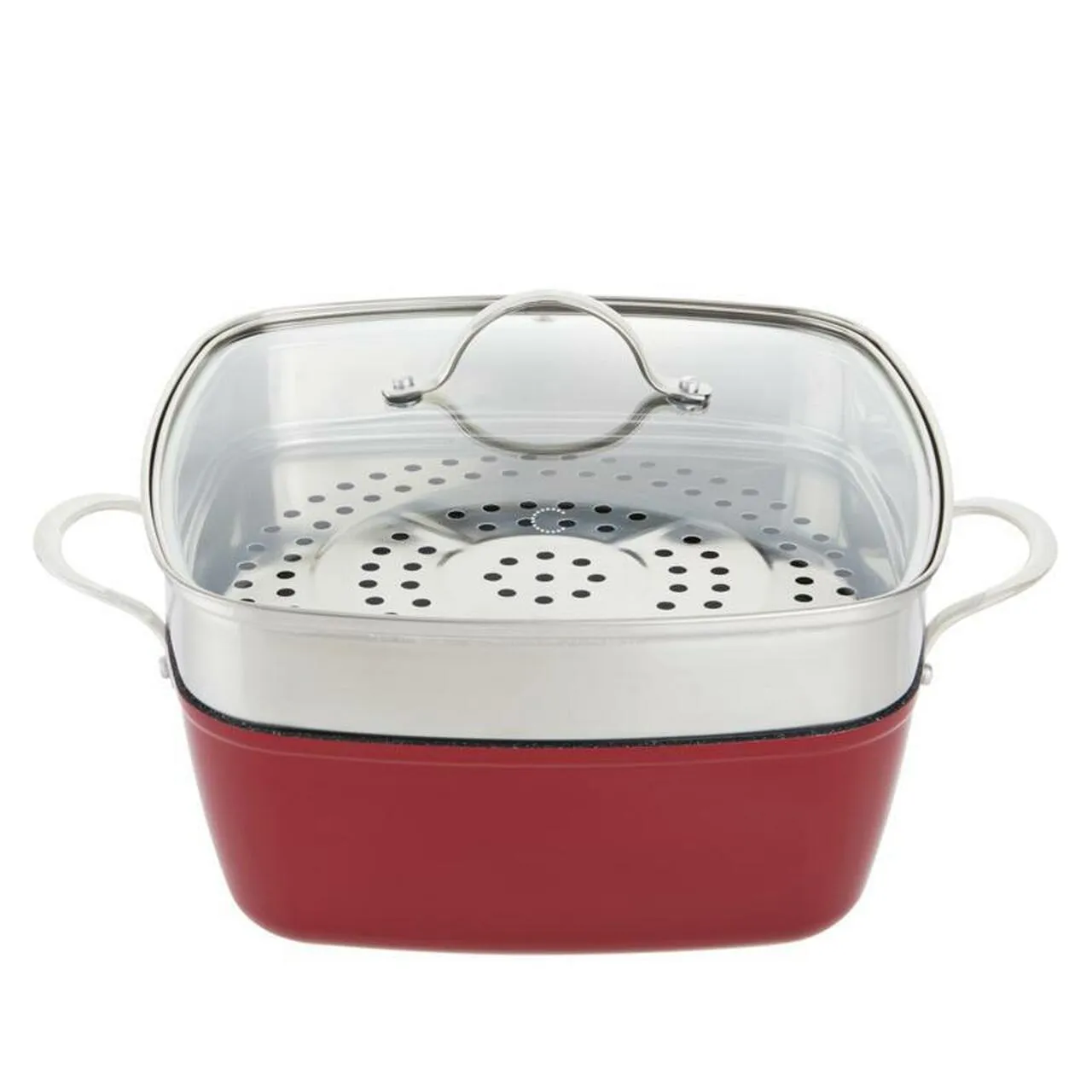 4-Piece: Curtis Stone Dura-Pan Chef Square Saute Set (Refurbished)