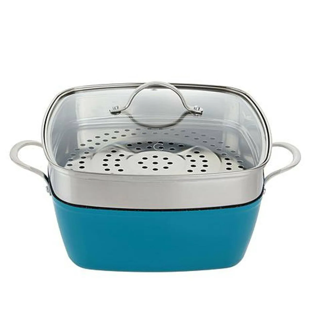 4-Piece: Curtis Stone Dura-Pan Chef Square Saute Set (Refurbished)