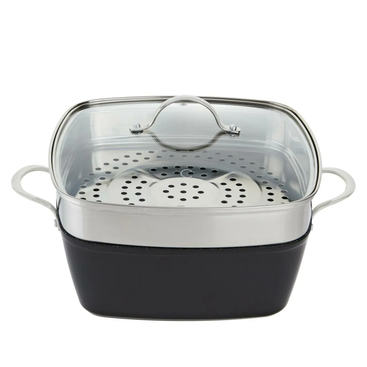 4-Piece: Curtis Stone Dura-Pan Chef Square Saute Set (Refurbished)