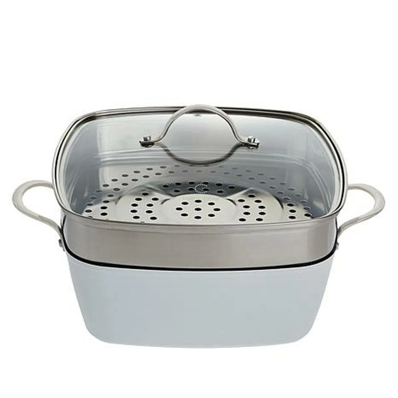 4-Piece: Curtis Stone Dura-Pan Chef Square Saute Set (Refurbished)
