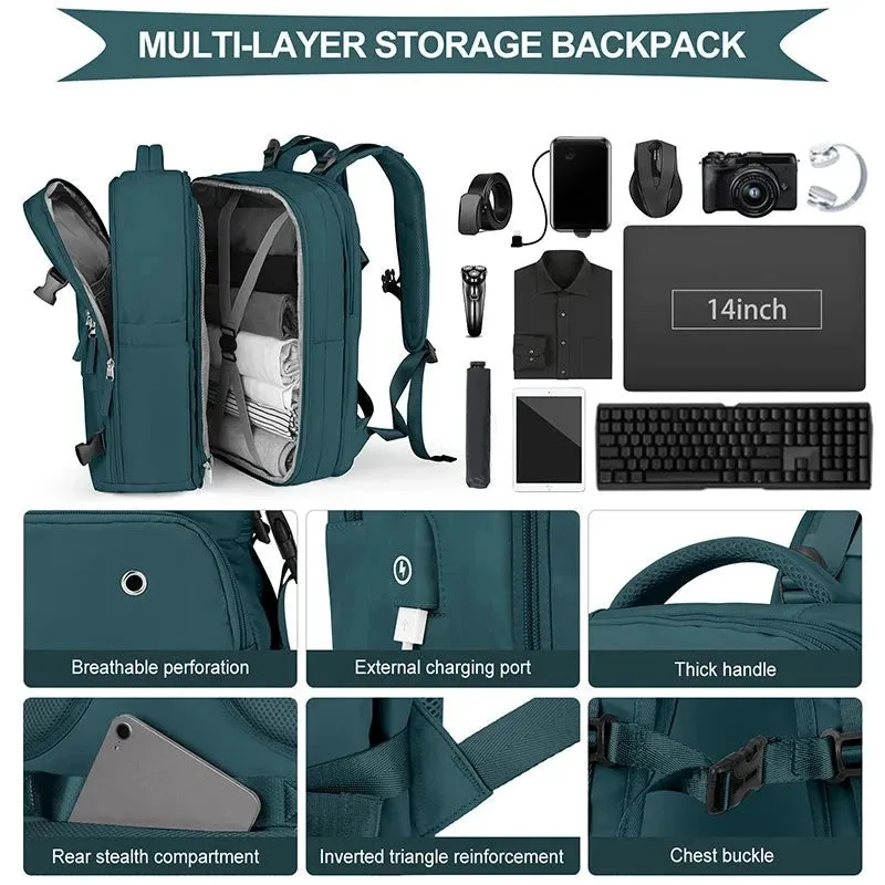 45L Expandable Travel Backpack