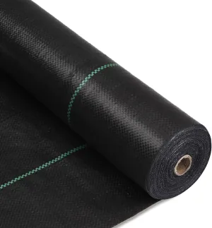4ftx100ft Weed Barrier Landscape Fabric Heavy Duty, Weed Gardening Ground Cover Mat, Weed Control Garden Cloth, Woven Geotextile Fabric for Underlayment, Commercial Driveway Fabric, Black