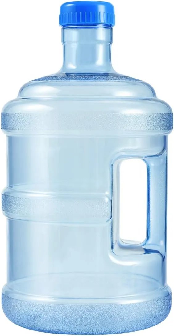 5L Water Bottle with Screw Cap, Mineral Water Bottle Jug Portable Water Kettle Barrel for Outdoor Sports Travel Camping Water Jug Dispenser Carrier Tap Tub