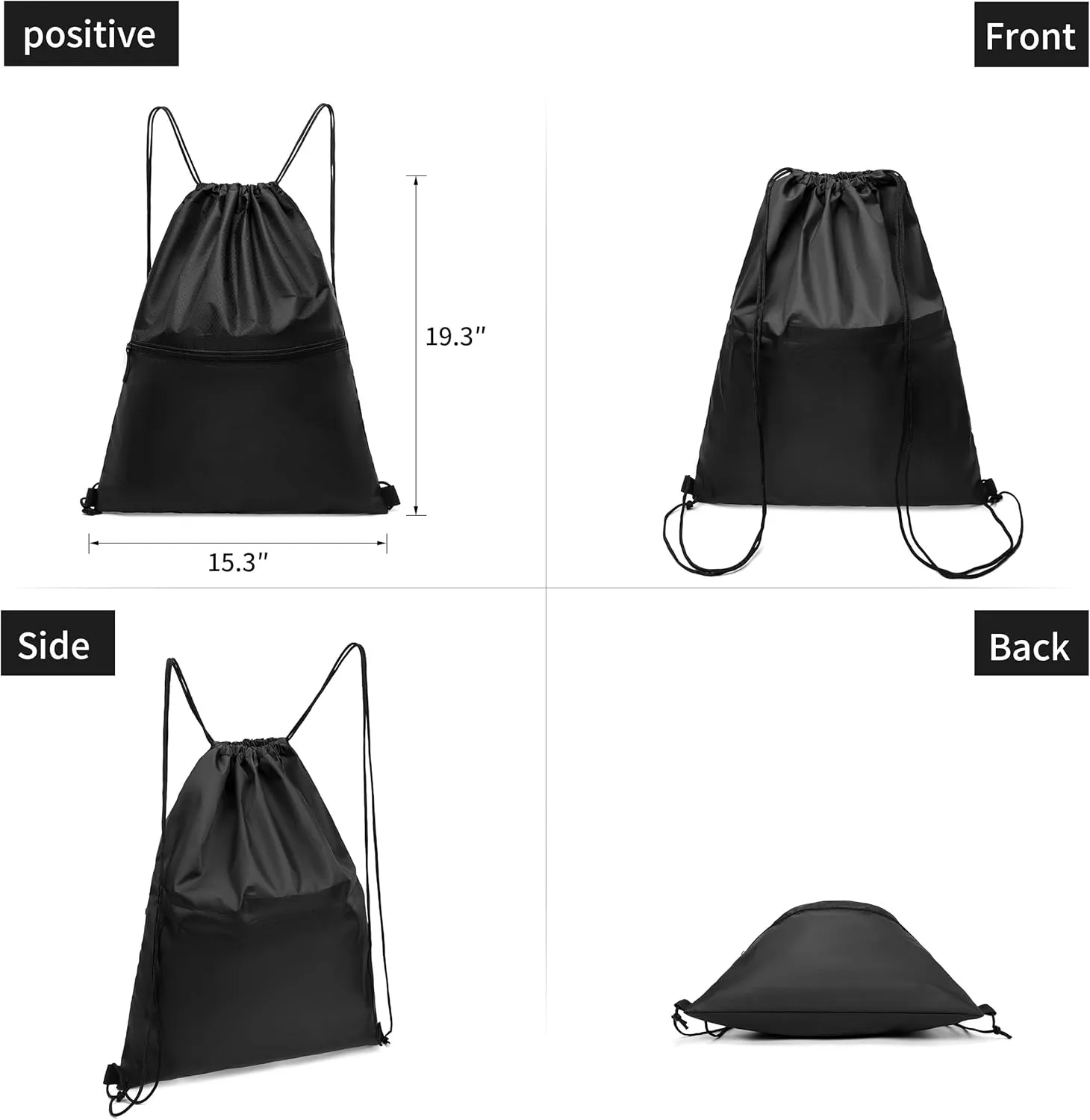 5Pcs Drawstring Backpack String Bag: Gym Drawstring Bag for Men Bulk