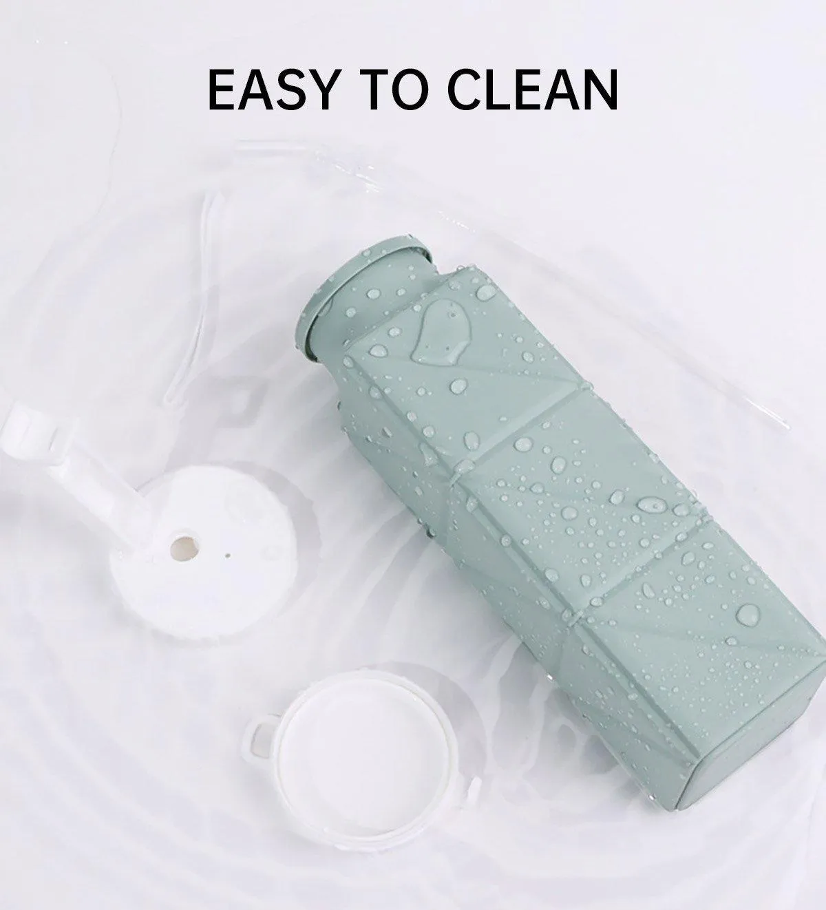 620ml Silicone Folding Water Bottle Food Grade Outdoor Sports Kettle High Temp