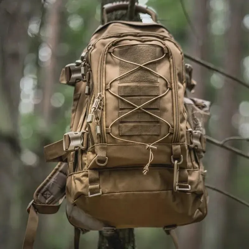 65L Military Tactical Backpack Army Molle Assault Rucksack Men Backpacks Travel Camping Hunting Hiking Bag (camo 1)