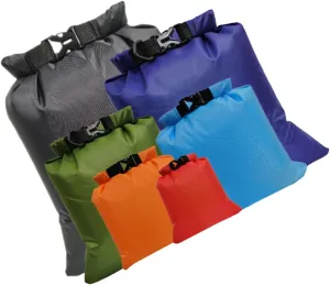 6pcs Portable Floating Storage Pouches Roll up Dry Bag Outdoor Storage Bag for Camping Hiking Tote Fanny Pack Accessories