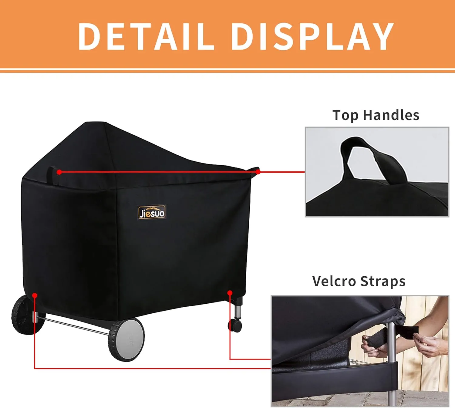 7152 Grill Cover for Weber Performer Deluxe Charcoal: Heavy Duty Waterproof 22 Inch BBQ Cover for Weber Performer Charcoal Grills