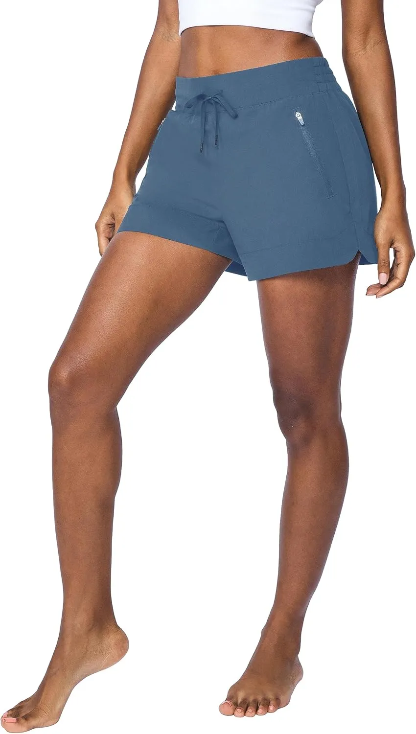 90 Degree By Reflex Stretch Woven Lightweight Walking Shorts with Side Pockets