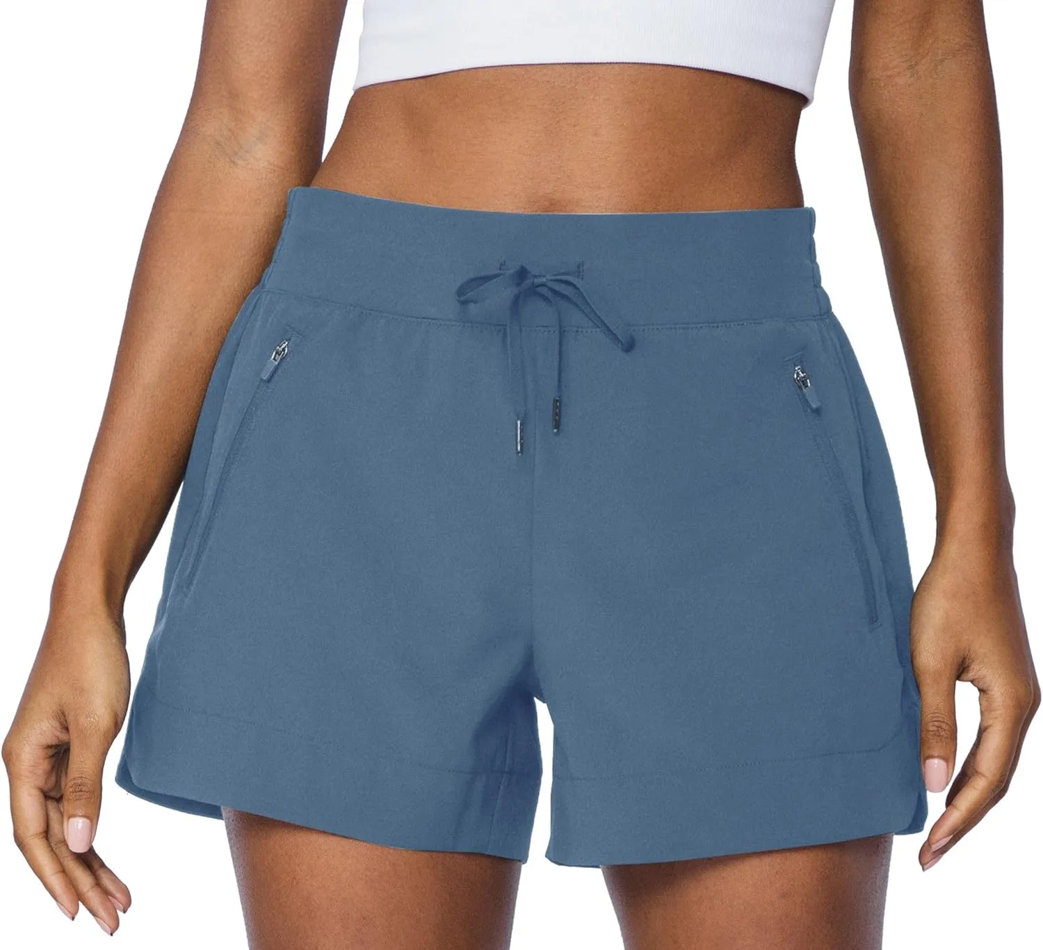 90 Degree By Reflex Stretch Woven Lightweight Walking Shorts with Side Pockets