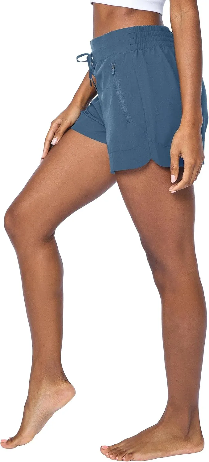 90 Degree By Reflex Stretch Woven Lightweight Walking Shorts with Side Pockets