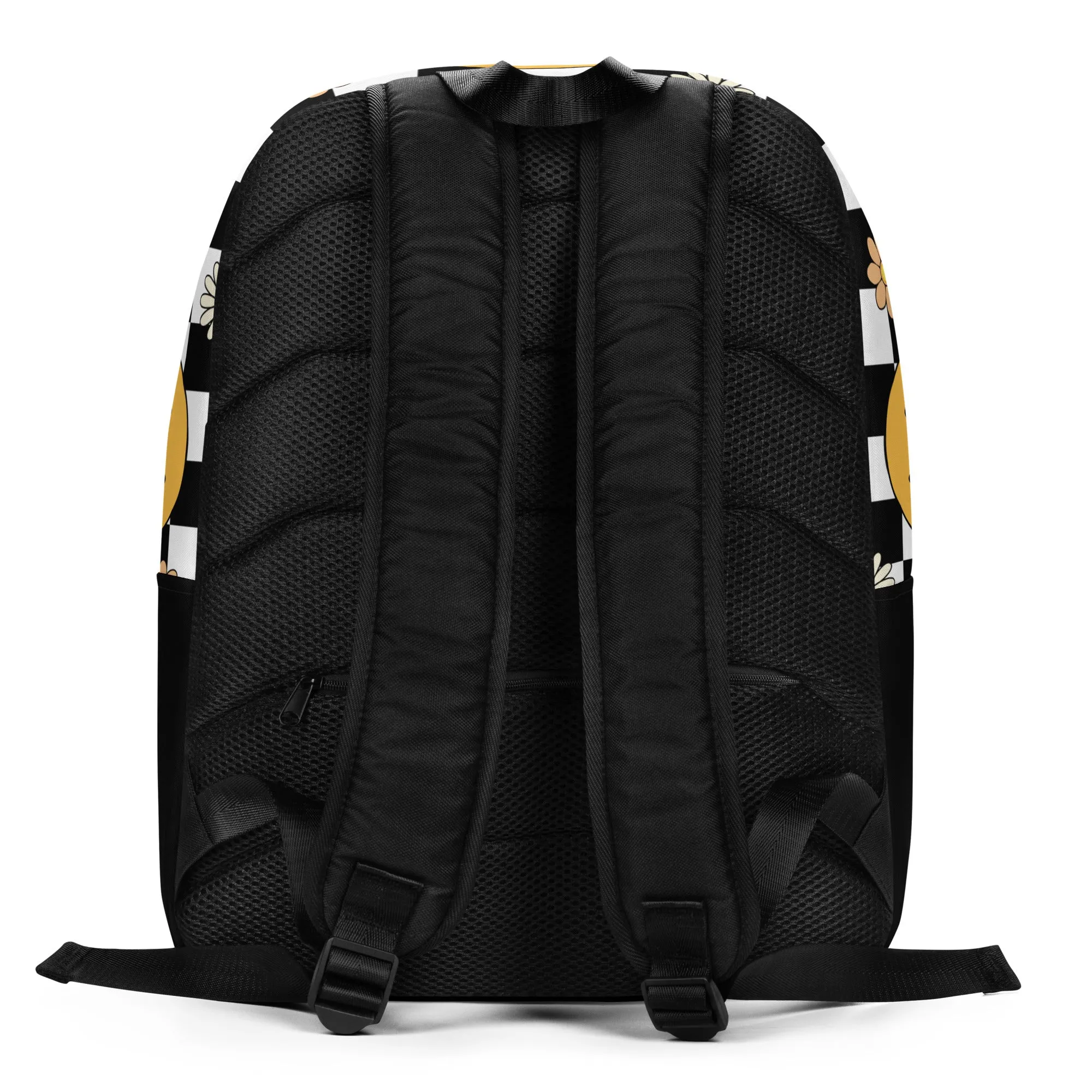90s Happy Face Checkered Minimalist Backpack